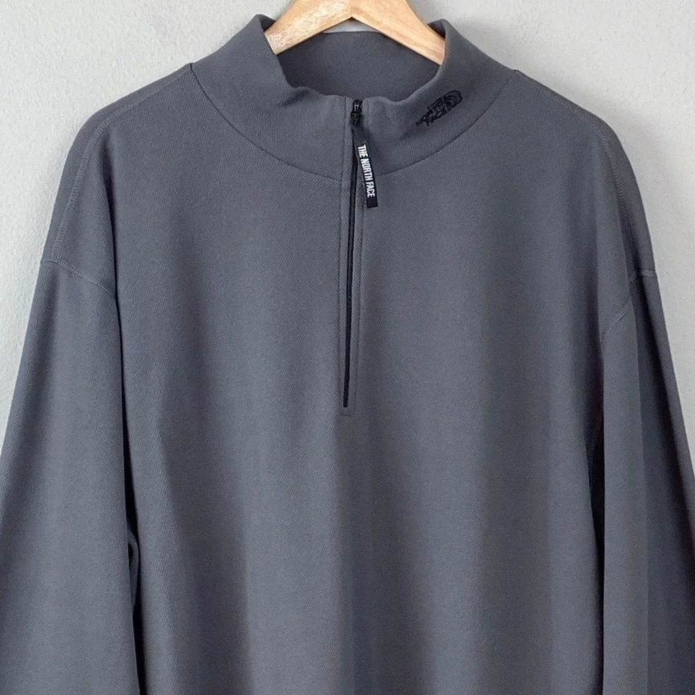The North Face Mens Gray 1/4 Zip Pullover‎ Sweatshirt Shirt XL Thermal Gorpcore